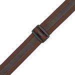 LEVY'S - MC2CG-BRN-DBR - Cotton Combo Guitar Strap – Brown Cotton with Dark Brown Leather Strip