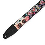 LEVY'S - MP2CAL-002 - 2'' Poly Calaca Guitar Strap – Eyes