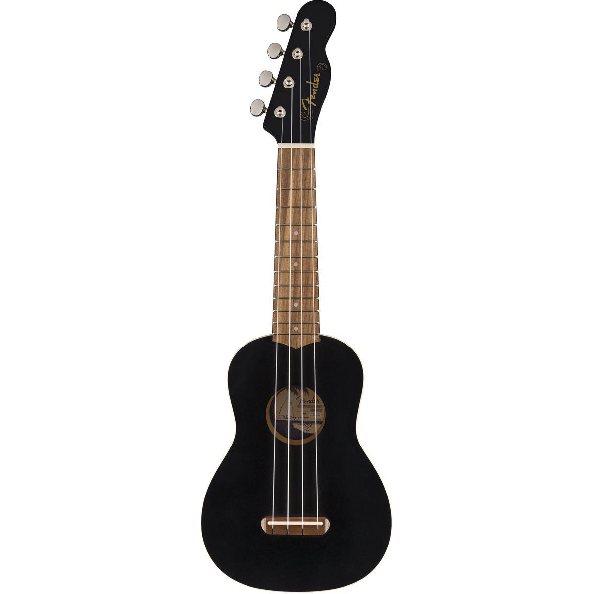 FENDER - Venice Soprano Ukulele - Manche en noyer - Noir