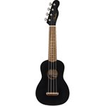 FENDER - Venice Soprano Ukulele - Manche en noyer - Noir