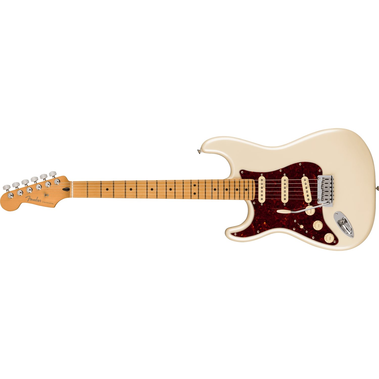 FENDER - Player Plus Stratocaster®, gauchère, touche en érable - Olympic Pearl