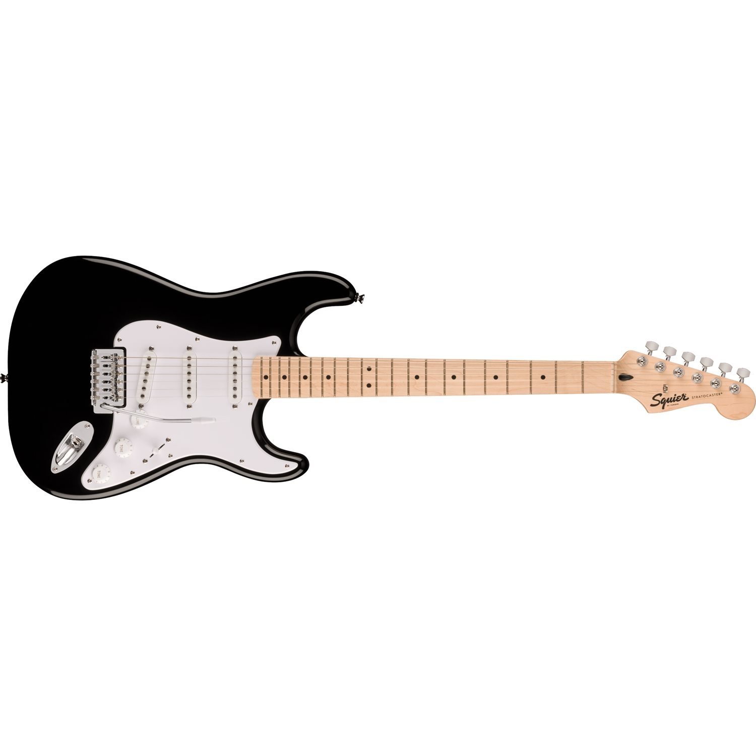 FENDER - Squier Sonic™ Stratocaster®, Maple Fingerboard, White Pickguard - Black