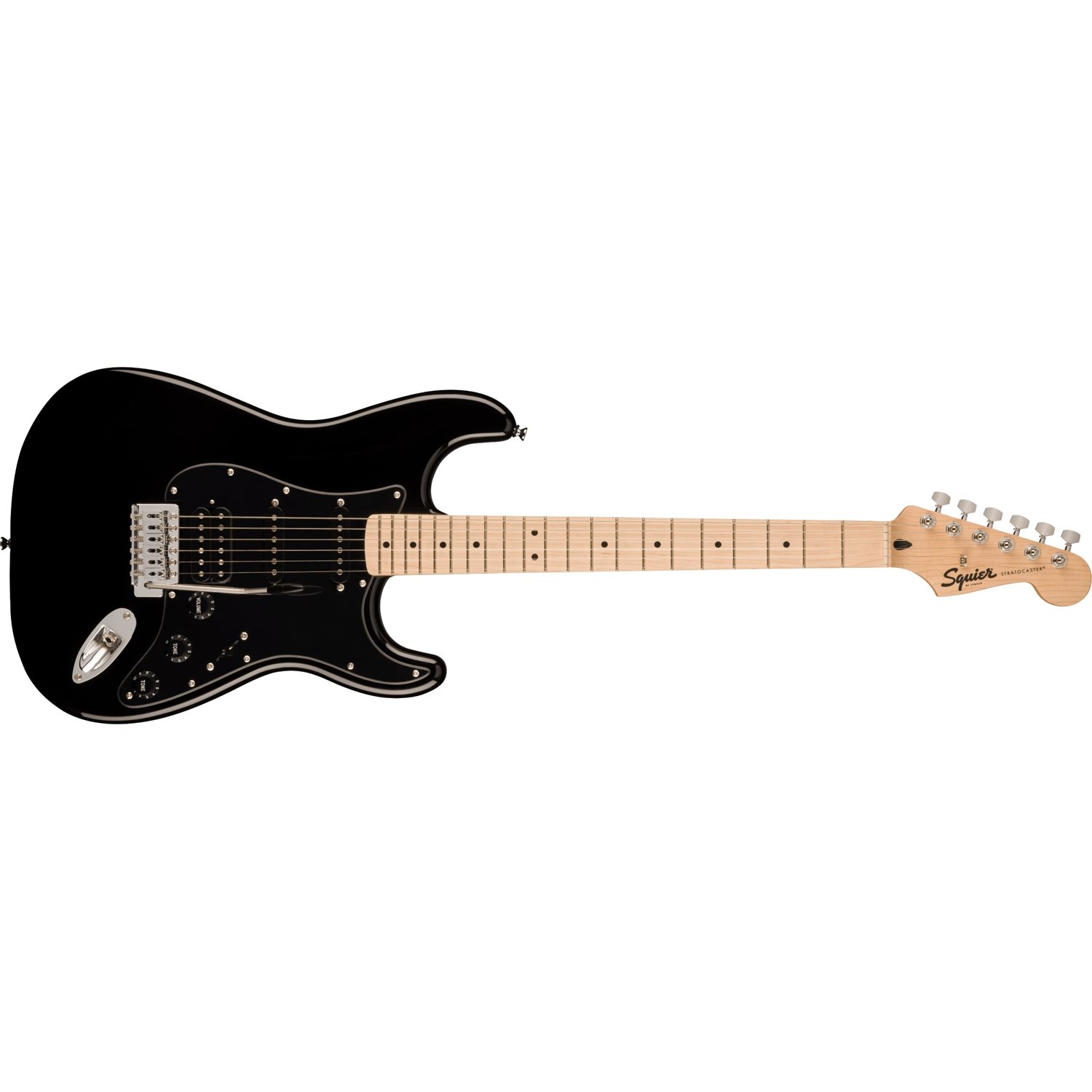 FENDER - Squier Sonic™ Stratocaster® HSS, Maple Fingerboard, Black Pickguard - Black