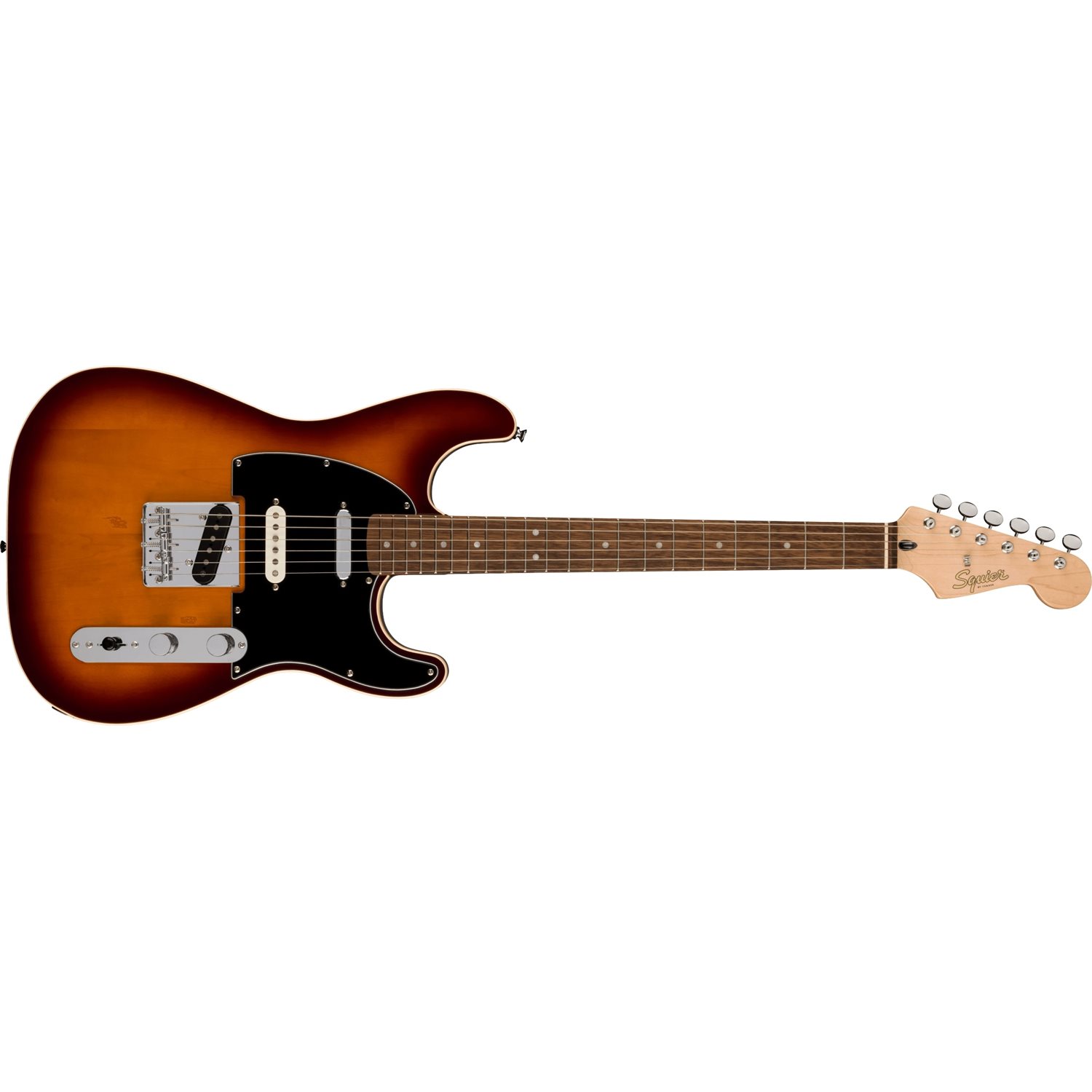 FENDER - Paranormal Custom Nashville Stratocaster®, Touche en laurier, Pickguard noir - Chocolate 2-Color Sunburst