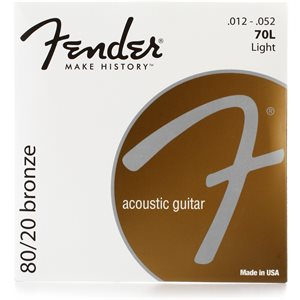 FENDER - CORDES ACOUSTIQUES BRONZE 80 / 20 - 12-52 (light)