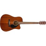 FENDER - CD-60SCE Dreadnought, Touche en noyer, entièrement en acajou