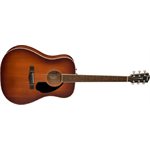 FENDER - PD-220E Dreadnought, tout en acajou, Touche en ovangkol - Aged Cognac Burst