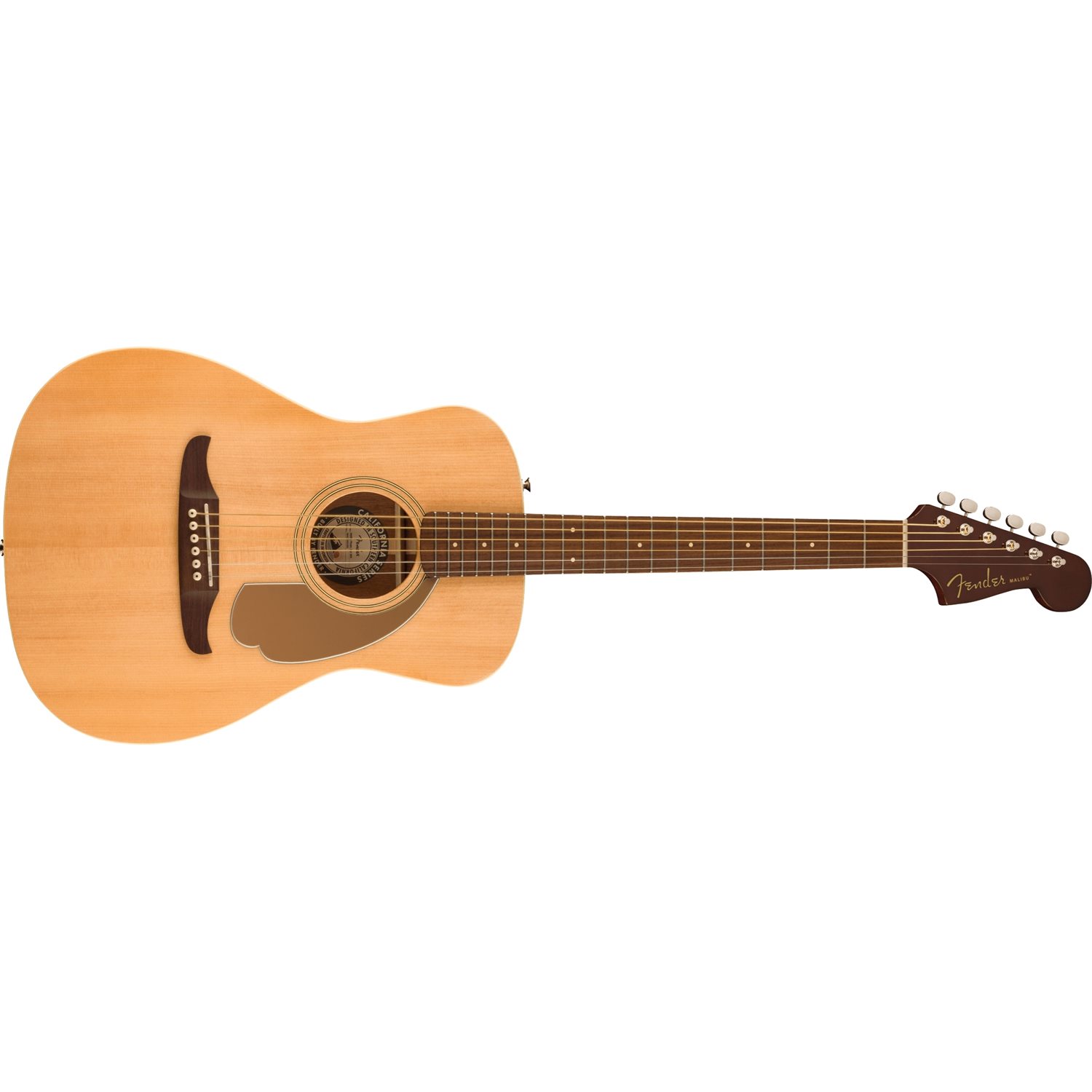 FENDER - Malibu Player, Touche en noyer, Pickguard doré - Naturel