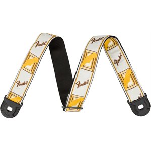 FENDER - 2" Quick Grip Locking End Strap - White, Yellow and Brown 