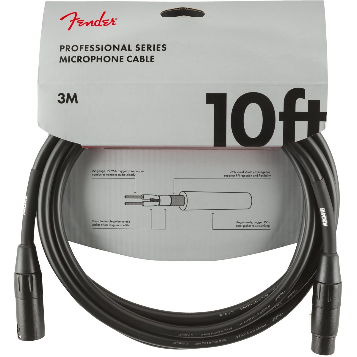FENDER - PROFESSIONAL SERIES MICROPHONE CABLE - 10`