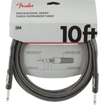 FENDER - Professional Series Instrument Cables, 10', Gray Tweed