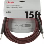 FENDER - Professional Series Instrument Cable, 15', Red Tweed