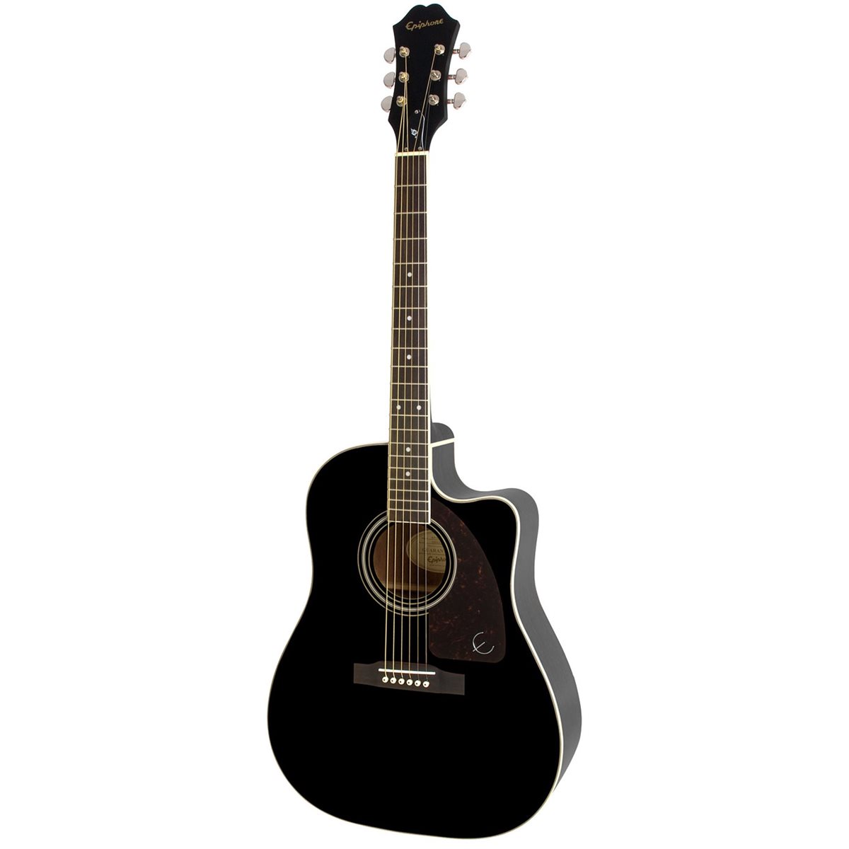 EPIPHONE - AJ-220SCE Table en épicéa massif w / Cutaway - Ébène