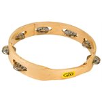 CP - 10'' Wood Headless Tambourine with Single Jingle Rows