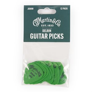 MARTIN - Delrin Picks - Green .88mm - 12 pack