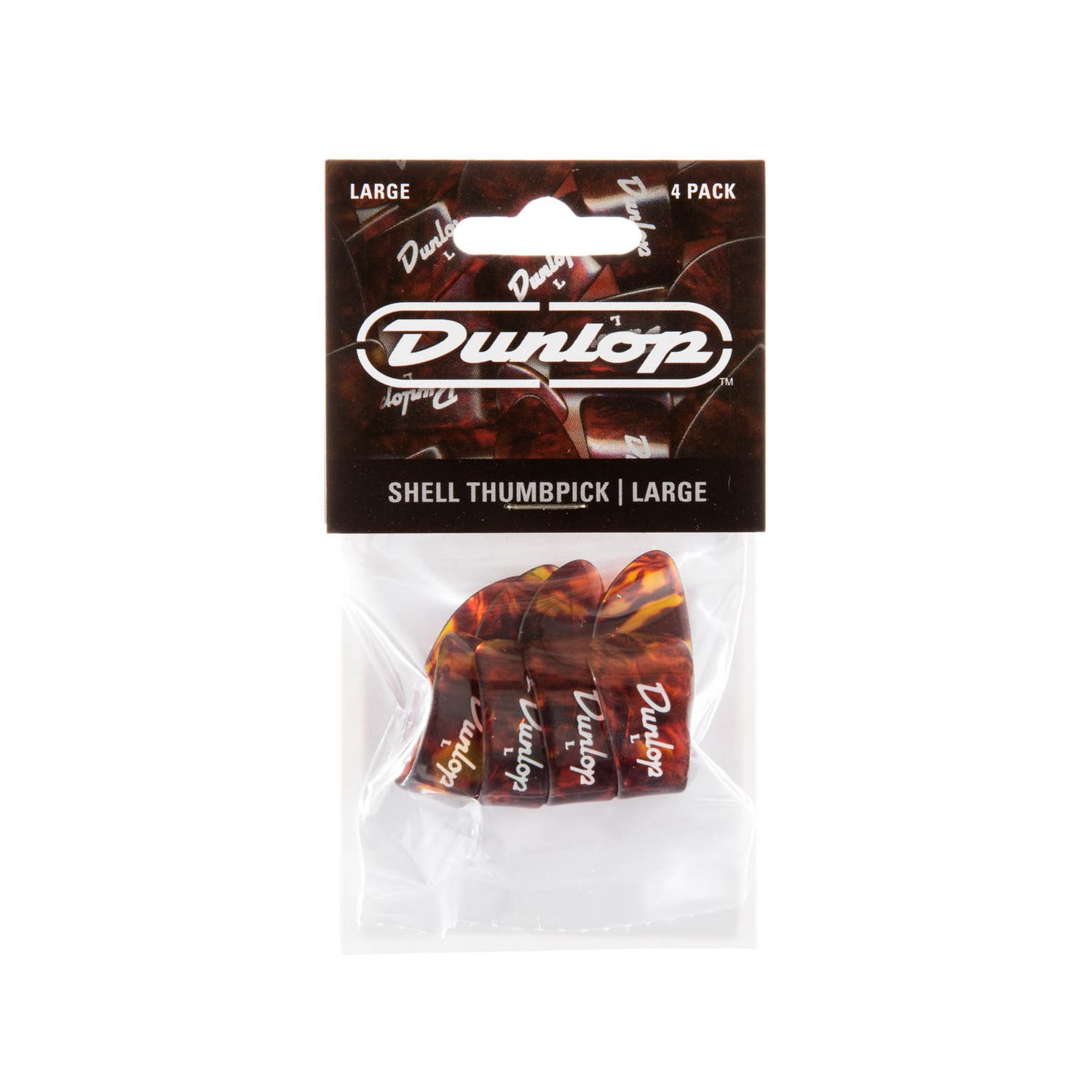 DUNLOP - 9023P - SHELL THUMBPICKS - LARGE - 4 PICKS PACK