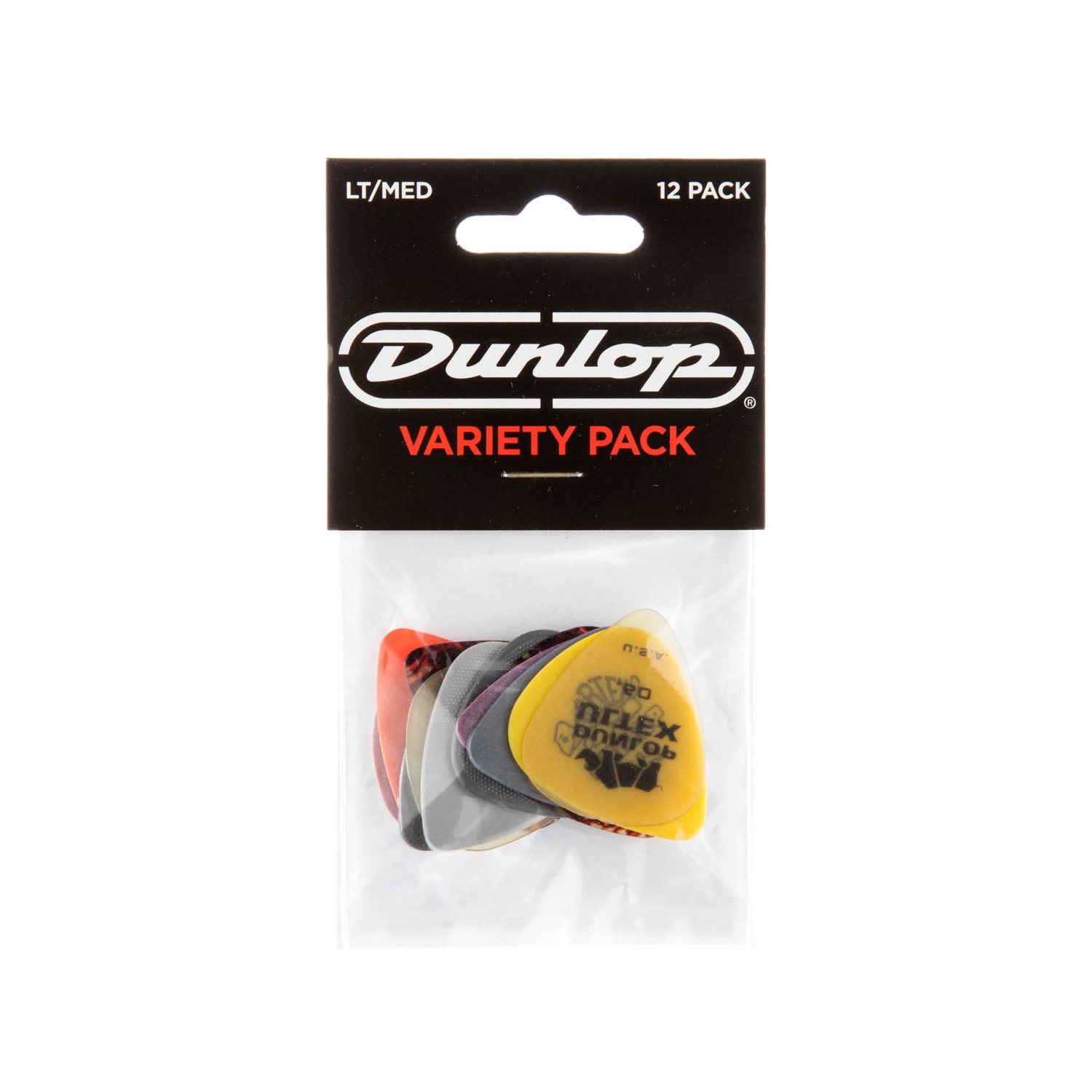 DUNLOP - PVP101 - GUITAR PICK LT / MD VARIETY PACK - 12 pack