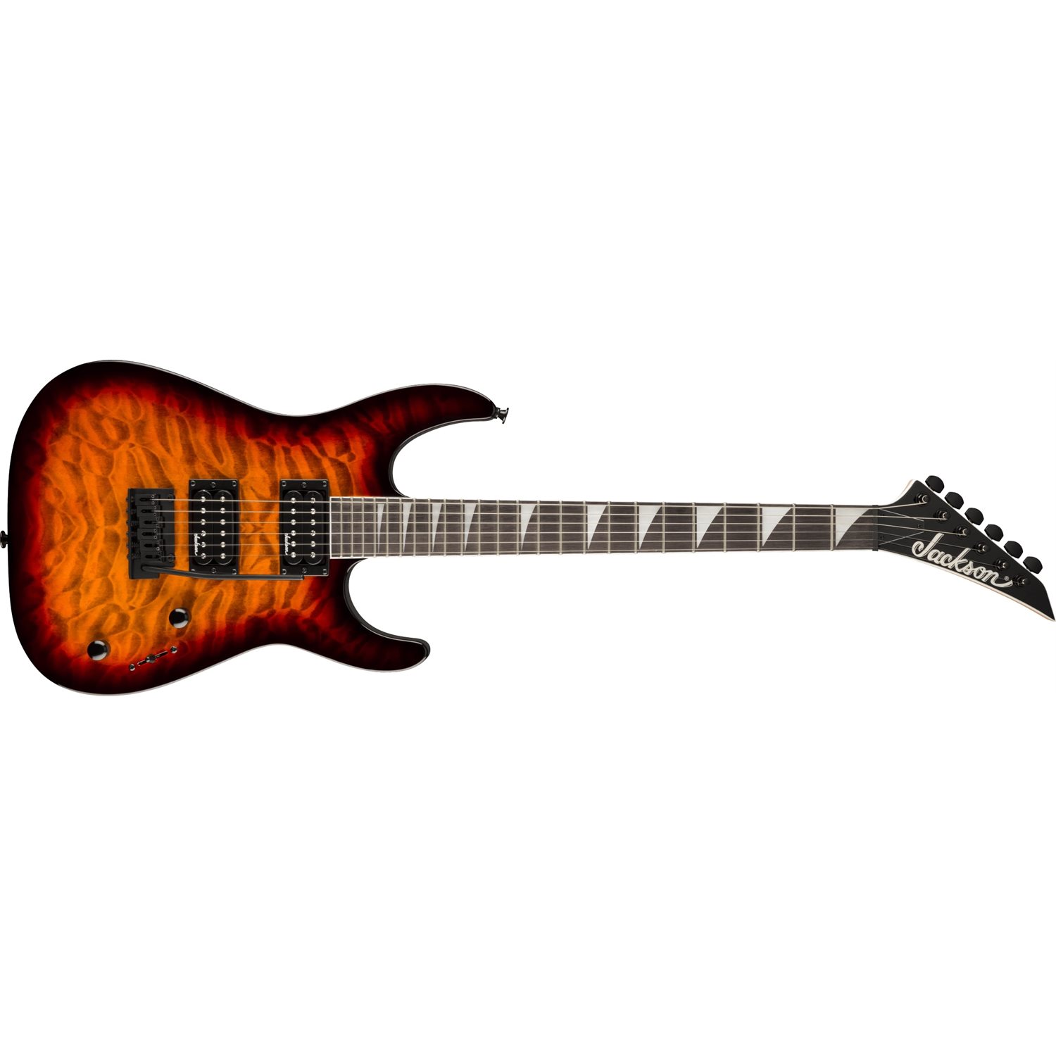 JACKSON - JS Series Dinky® JS20 DKQ 2PT, Touche en amarante - Transparent Tobacco Burst