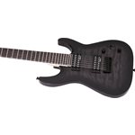 JACKSON - Guitare électrique Dinky® Arch Top JS22Q-7 DKA HT de la série JS, Touche en amarante - 7 cordes - Transparent Black Burst