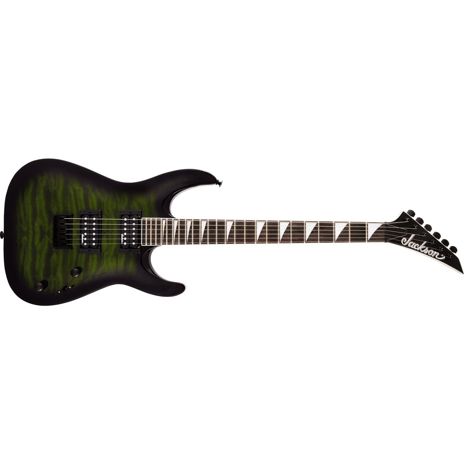 JACKSON - JS Series Dinky® Arch Top JS32Q DKA HT, Amaranth Fingerboard - Transparent Green Burst