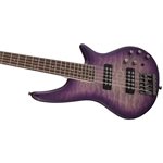 JACKSON - Basse électrique Spectra JS3QV 5 cordes de la série JS, Touche en laurier - Purple Phaze