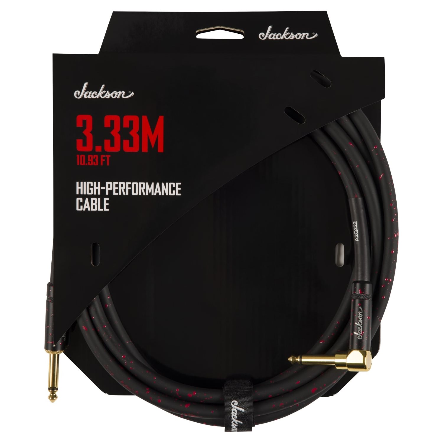 JACKSON - CABLE JACKSON® HIGH PERFORMANCE, NOIR ET ROUGE - 10.93 FT (3.33M)