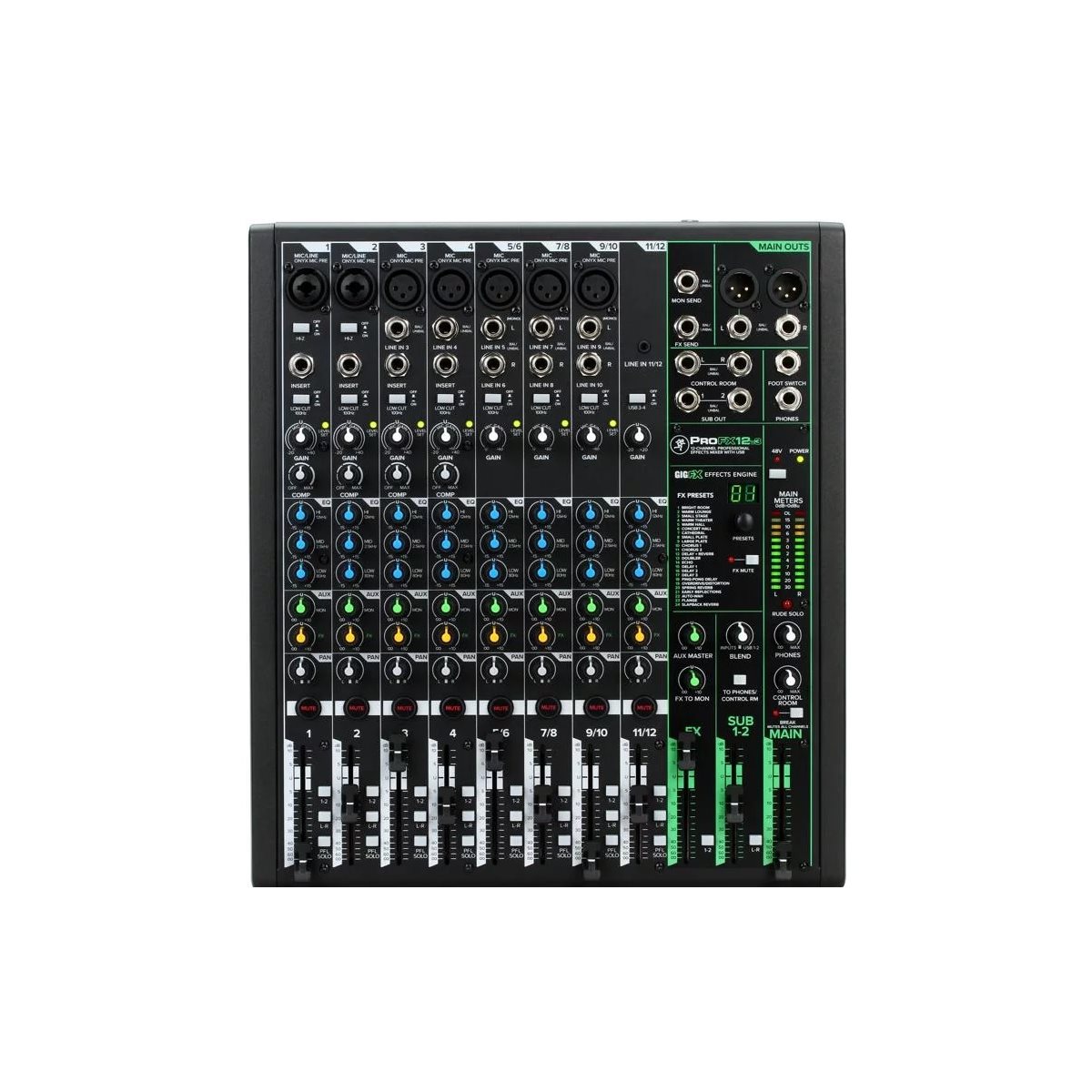 MACKIE - PROFX12V3 - 12-channel Mixer with USB and Effects