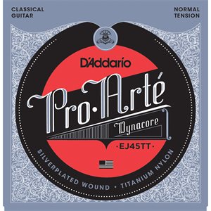 D'ADDARIO - ej45tt - CORDES DE GUITARE CLASSIQUE - dynacore - tension normale