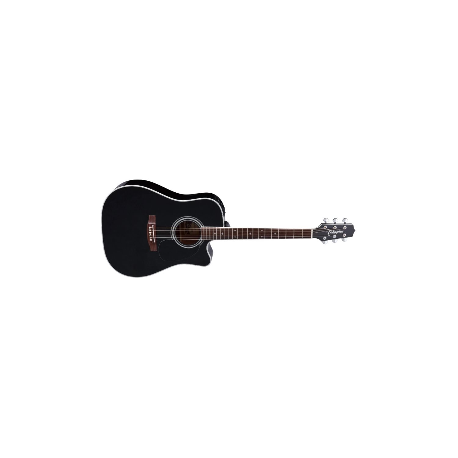 TAKAMINE - EF341SC - Guitare électro-acoustique Dreadnought avec étui - Noir brillant