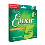 ELIXIR - 15433 - Cordes de basse électrique Taperwound NanoWeb Coated .130 diapason extra long