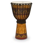 TOCA - TODJ12TM - ORIGINS SERIES ROPE TUNED WOOD 12” DJEMBE - TRIBAL MASK