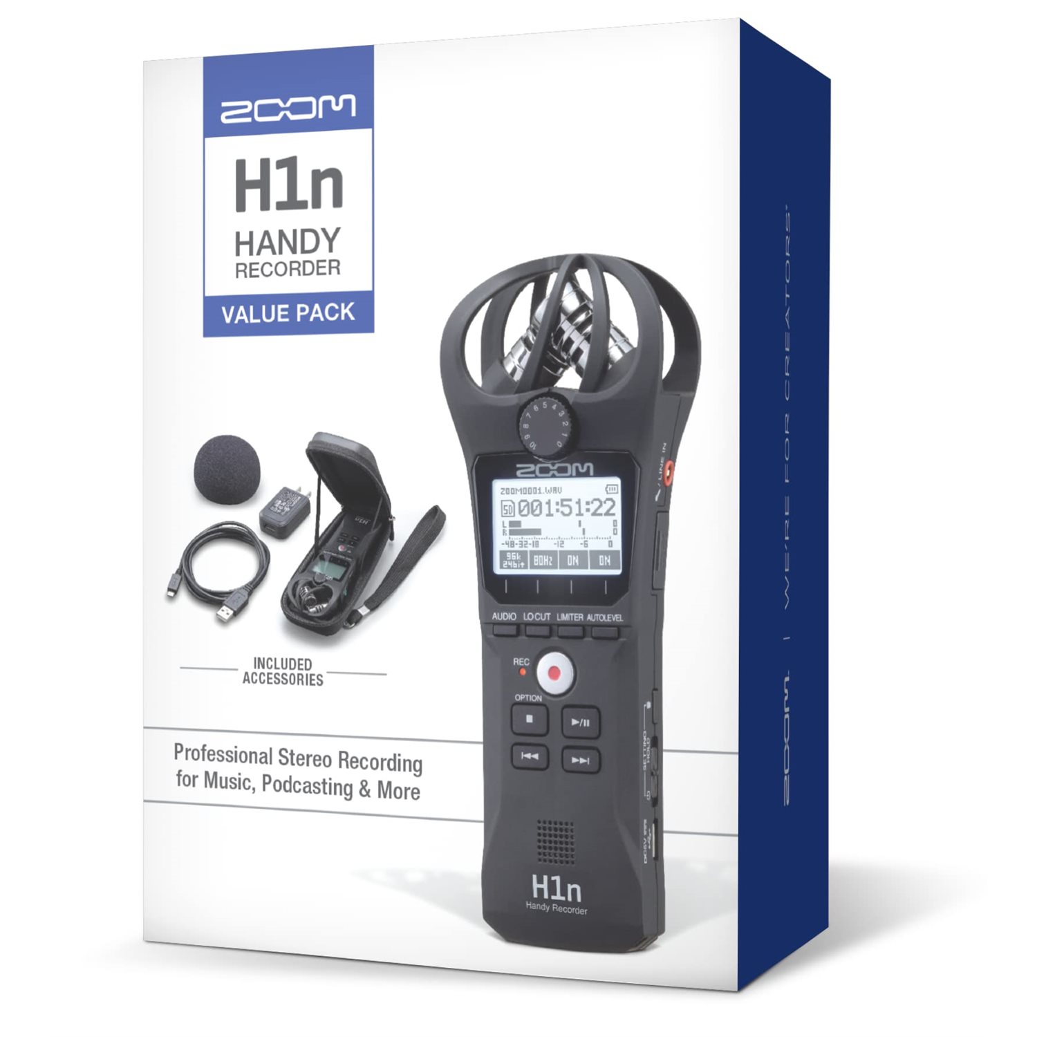 ZOOM - H1N HANDY RECORDER - VALUE PACK