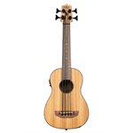 KALA - UBASS-ZEB-FS - U-Bass Zebrawood Acoustic-Electric Bass Guitar - Natural Satin