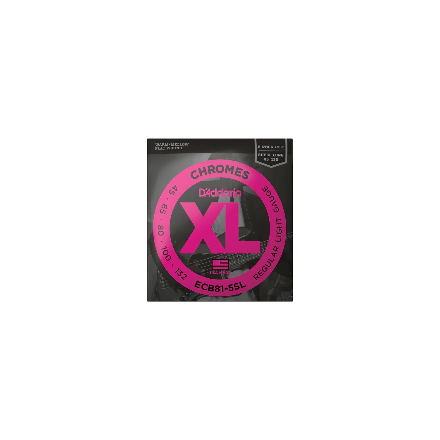 D'ADDARIO - ECB81-5SL - 5-String Super Long Scale Bass Strings - 45-132