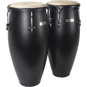 MANO - MP1601BS-MBS - Conga Set 10” & 11” With Basket Stands - Midnight Black Satin