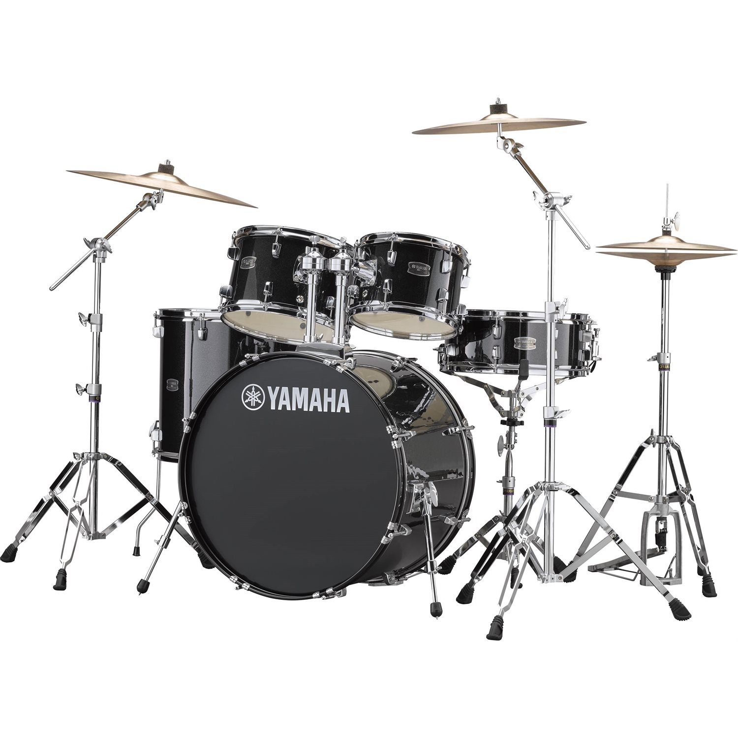 YAMAHA - RYDEEN - ensemble de batterie 5-PIECES avec quincaillerie (22,10,12,16,SNARE) - Black Glitter