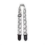 PERRIS - VGS-7552 - Black and White Faux Snake Skin Guitar Strap with Triglide