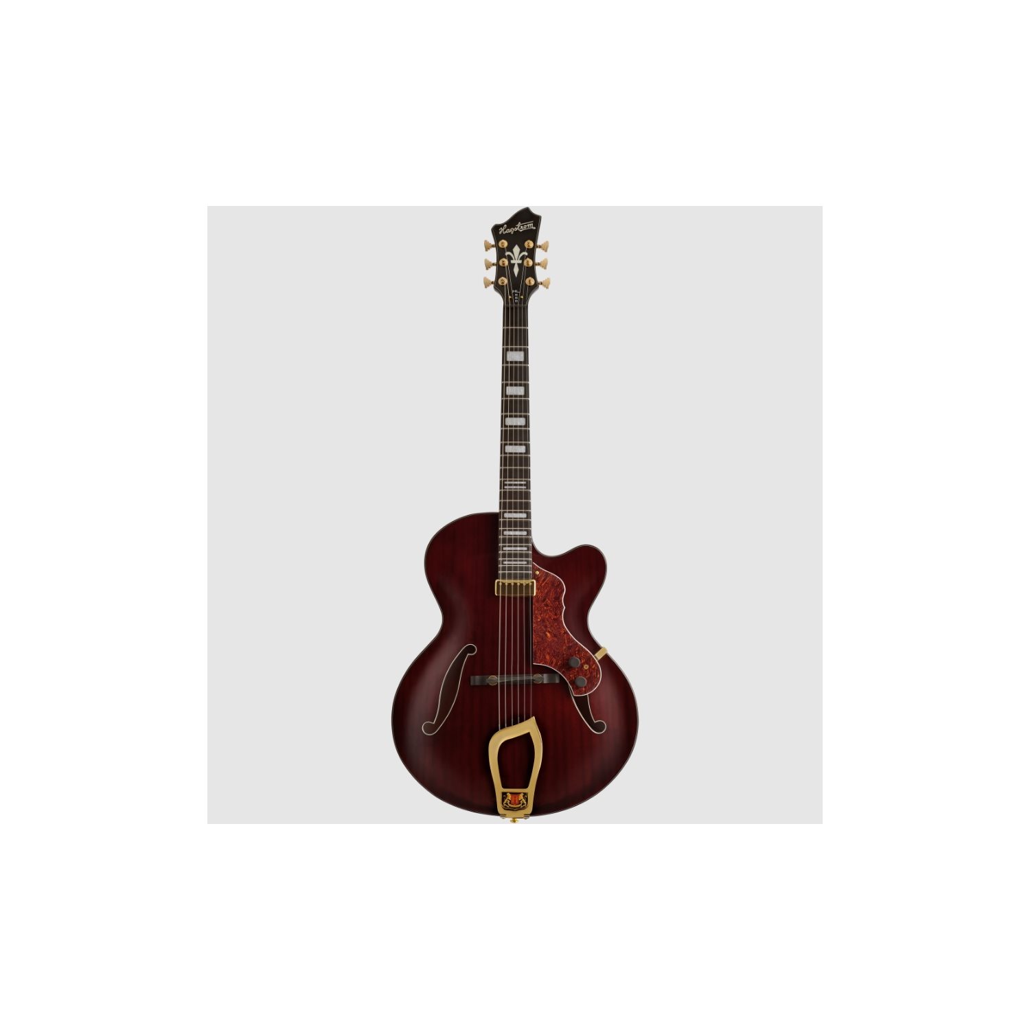 HAGSTROM - HL550 - Modèle de guitare électrique Hollow Body - Natural Mahogany Gloss