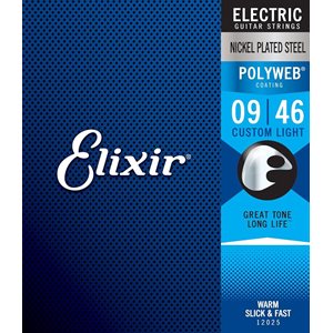 ELIXIR - 12025 - Electric guitar Strings - 6 strings - POLYWEB Coating - 9-46