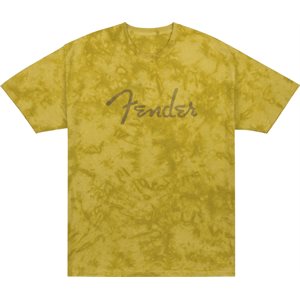 FENDER - Fender® Spaghetti Logo Tie-Dye T-Shirt, Mustard, XL