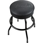 FENDER - Fender™ Embossed Black Logo Barstool, Black / Black, 24''