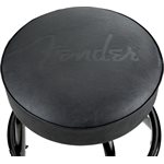 FENDER - Fender™ Embossed Black Logo Barstool, Black / Black, 30''