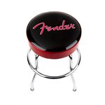 FENDER - Fender™ Tabouret de bar rouge scintillant avec logo, Black / Red Sparkle, 24''