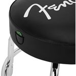 FENDER - Fender™ Spaghetti Logo Pick Pouch Barstool, Black / Chrome, 24''