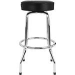 FENDER - Fender™ Tabouret de bar avec Spaghetti Logo Pick Pouch, Black / Chrome, 30''