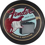 FENDER - Fender™ Guitars & Amps Pick Pouch Barstool, Black / Black, 24''