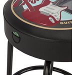 FENDER - Fender™ Tabouret de bar avec Logo Spaghetti Pick Pouch, noir / chrome, 30''