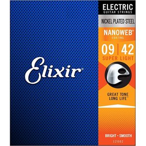 Elixir - 12002 - Electric Guitar Strings with Nanoweb Coating - 9-42