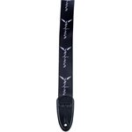 GRESTCH - Wing Logo Pattern Strap - Black with Gray Logos