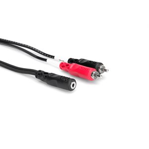 HOSA - cfr210 - Stereo Breakout 3.5 mm TRSF to Dual RCA - 10''